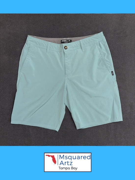 O'Neill Other - O Neill Hybrid Shorts Mens Size 34 Aqua Performance Stretch Casual